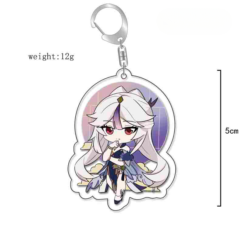 原神旅行者可莉安柏凱亞克力雙面鑰匙扣個性掛飾遊戲周邊薔薇魔女【單買三件起送】