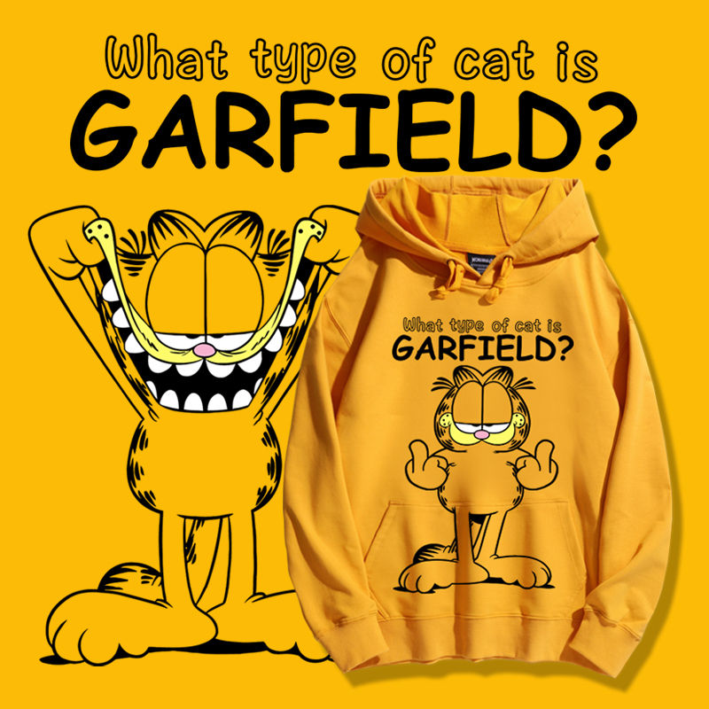 加菲貓聯名衛衣2025秋冬新款親子情侶裝連帽衛衣