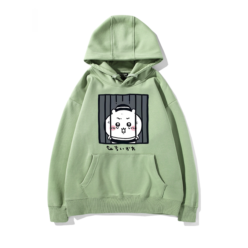 chiikawa 2024秋冬新款親子情侶裝薄絨款連帽衛衣