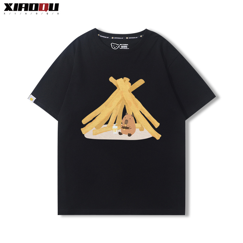 卡皮巴拉 2024親子情侶男女同款 純棉T恤