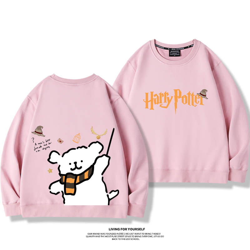 線條小狗2023親子情侶裝 圓領長袖