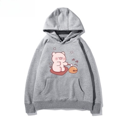 LULU豬 聯名衛衣新款 親子情侶裝連帽衛衣