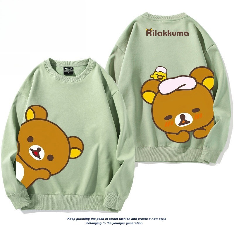 日系拉拉熊 聯名親子情侶裝 圓領長袖