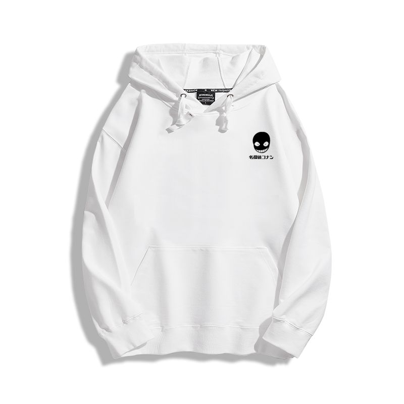 名偵探柯南聯名衛衣2023秋冬新款親子情侶裝薄絨款連帽衛衣