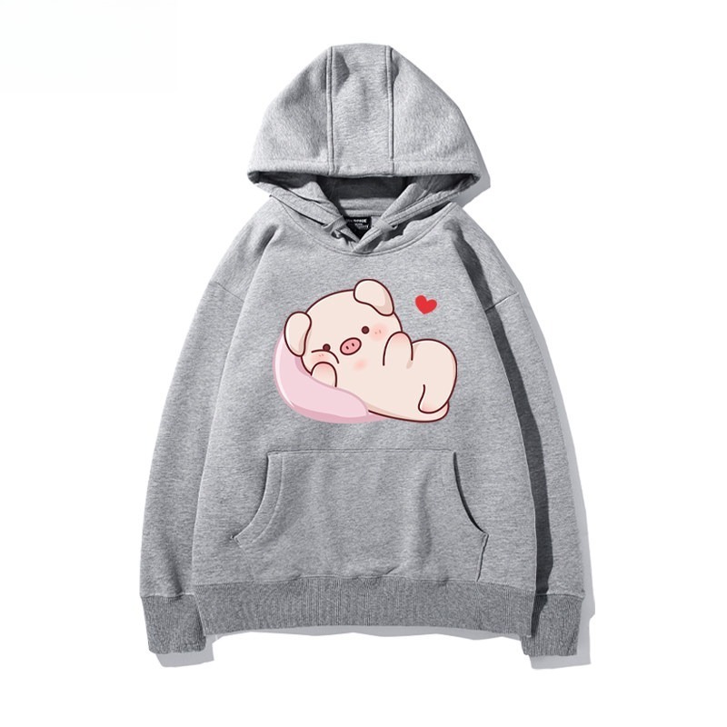 LULU豬 聯名衛衣新款 親子情侶裝連帽衛衣