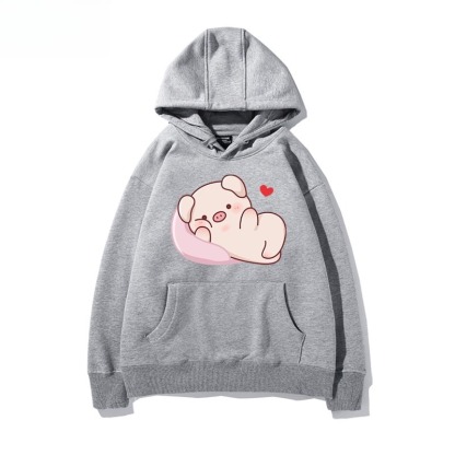 LULU豬 聯名衛衣新款 親子情侶裝連帽衛衣