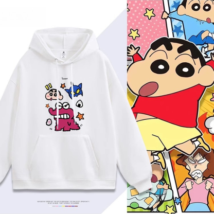 蠟筆小新 聯名衛衣2025秋冬新款 親子情侶裝連帽衛衣