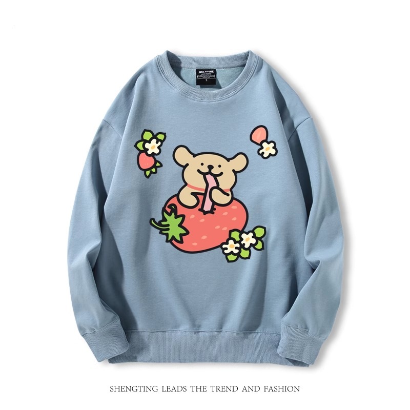 線條小狗 2024親子情侶裝 圓領長袖