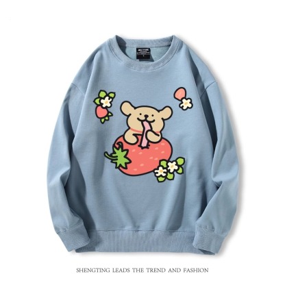 線條小狗 2024親子情侶裝 圓領長袖