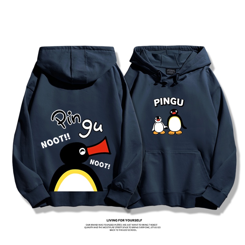 企鵝Pingu 2025秋冬新款 親子情侶男女連帽衛衣