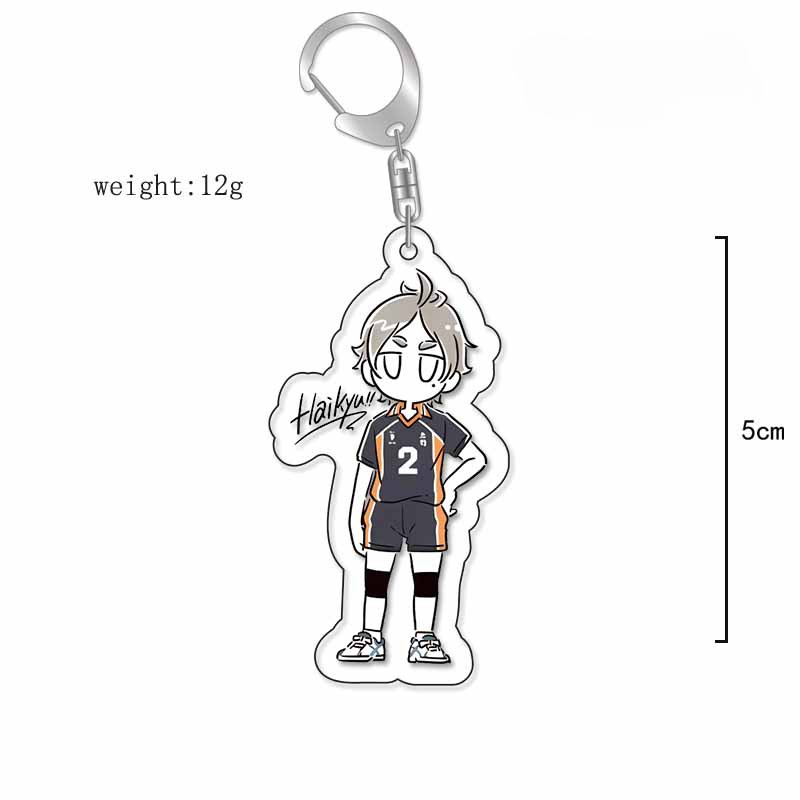 排球少年鑰匙扣動漫影山飛雄日向翔陽孤爪研磨西谷夕及川徹月島螢掛飾【單買三件起送】