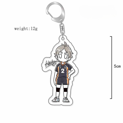 排球少年鑰匙扣動漫影山飛雄日向翔陽孤爪研磨西谷夕及川徹月島螢掛飾【單買三件起送】