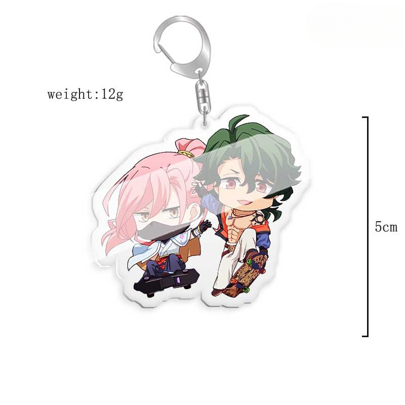 無限滑板喜屋武歷亞克力鑰匙扣掛飾雙面透明 【單買三件起送】