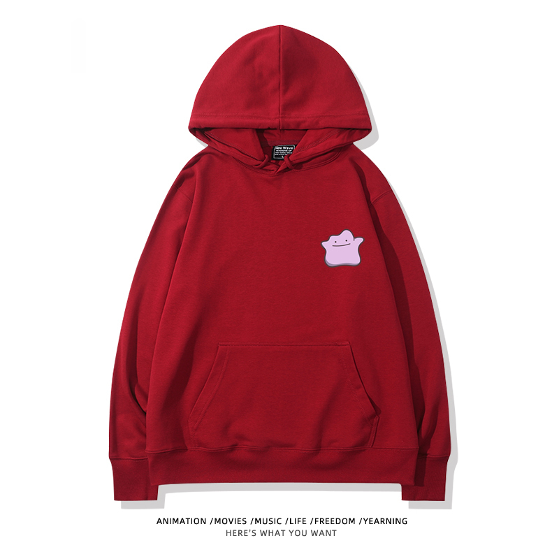 寶可夢 聯名衛衣2024秋冬新款親子情侶裝薄絨款連帽衛衣