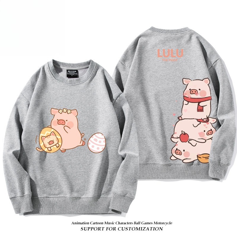 LuLu豬 聯名親子情侶裝 圓領長袖