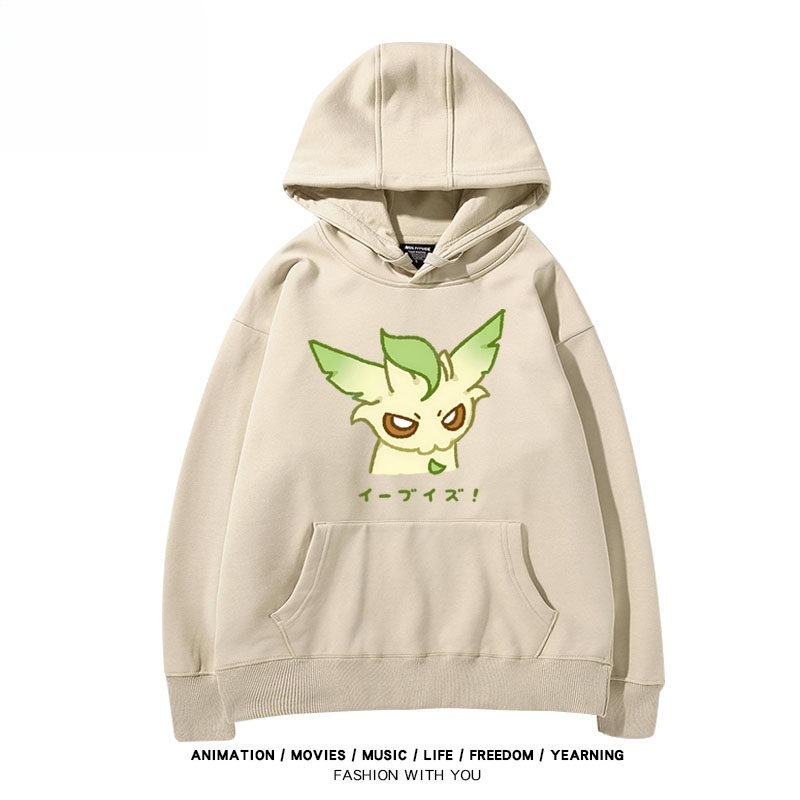 寶可夢伊布家族 聯名衛衣秋冬新款親子情侶裝連帽衛衣