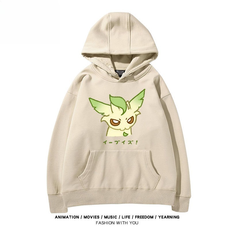 寶可夢伊布家族 聯名衛衣秋冬新款親子情侶裝連帽衛衣