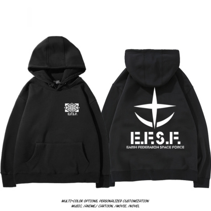 機動戰士高達扎古吉翁 聯名衛衣2024秋冬新款親子情侶裝薄絨款連帽衛衣