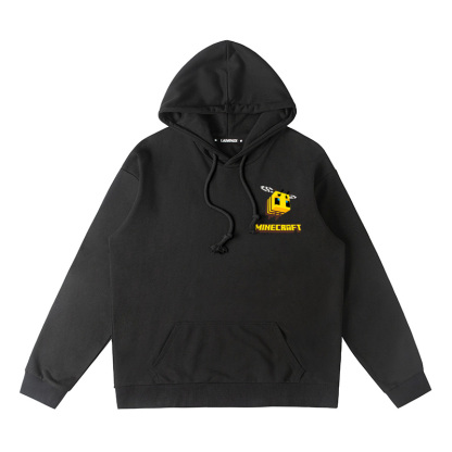 Minecraft我的世界聯名衛衣2024秋冬新款親子情侶裝薄絨款連帽衛衣