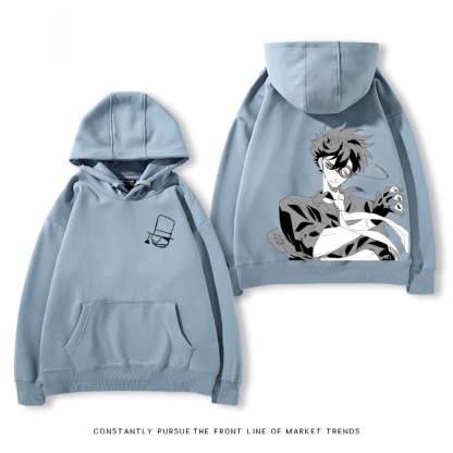 名偵探柯南聯名衛衣2024秋冬新款親子情侶裝薄絨款連帽衛衣