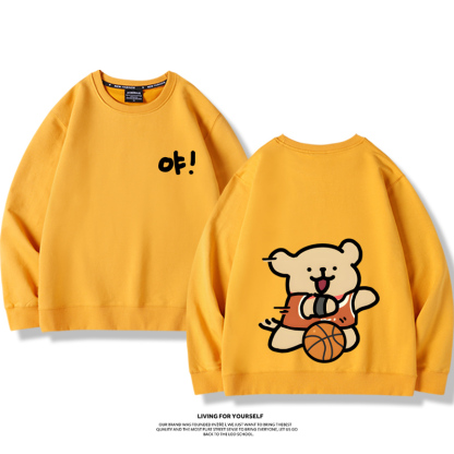 線條小狗2023親子情侶裝 圓領長袖