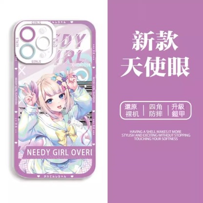 蘋果 系列主播女孩重度依賴 天使眼透明防摔軟殼