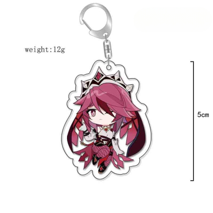 原神旅行者可莉安柏凱亞克力雙面鑰匙扣個性掛飾遊戲周邊薔薇魔女【單買三件起送】