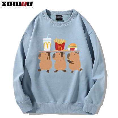 卡皮巴拉 2024親子情侶裝 圓領長袖