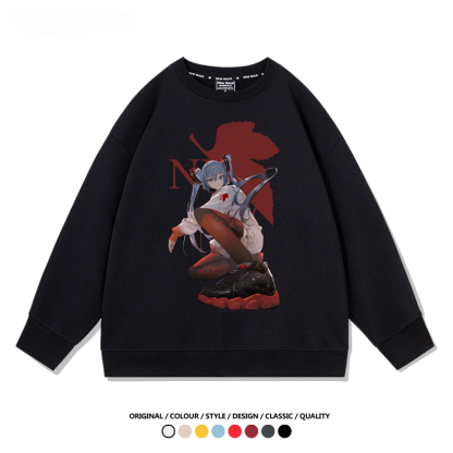 初音未來聯名EVA 2024親子情侶裝 圓領長袖