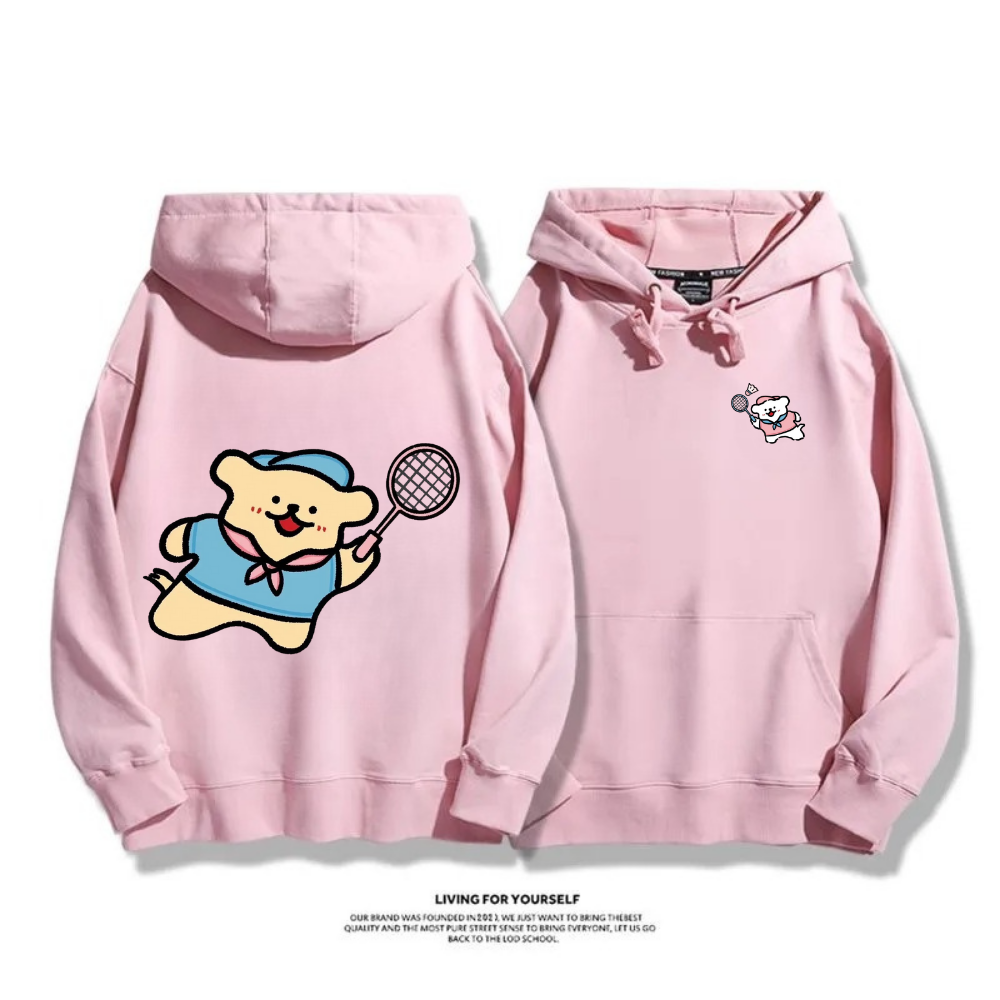 線條小狗 2025秋冬新款 親子情侶男女連帽衛衣