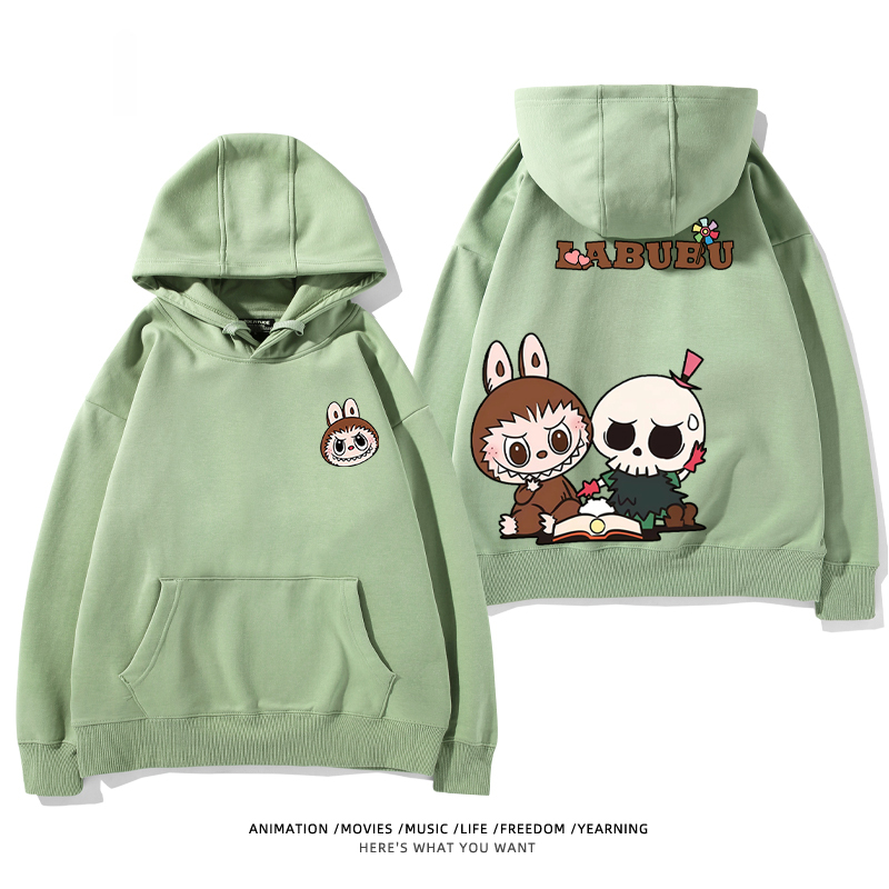 labubu新款 寬鬆百搭 秋冬款 寬鬆連帽衛衣