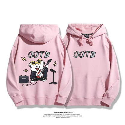 線條小狗 2025秋冬新款 親子情侶男女連帽衛衣