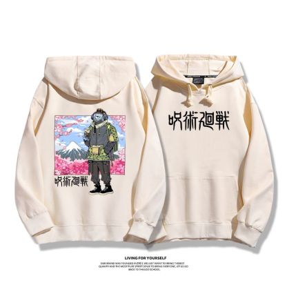 咒術迴戰聯名衛衣2023秋冬新款親子情侶裝薄絨款連帽衛衣