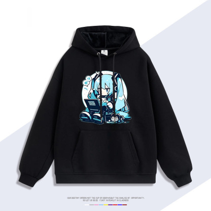 初音未來 聯名衛衣2025秋冬新款 親子情侶裝連帽衛衣