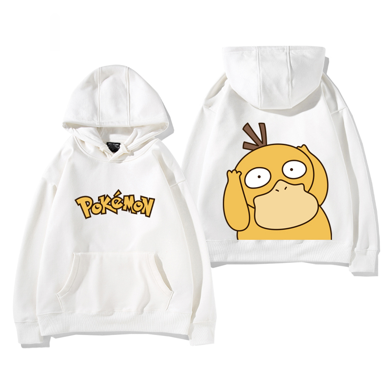 精靈寶可夢可達鴨 衛衣2025秋冬新款親子情侶裝連帽衛衣