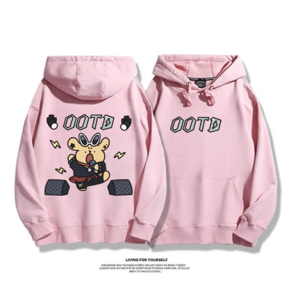 線條小狗 2025秋冬新款 親子情侶男女連帽衛衣