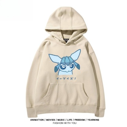 寶可夢伊布家族 聯名衛衣秋冬新款親子情侶裝連帽衛衣