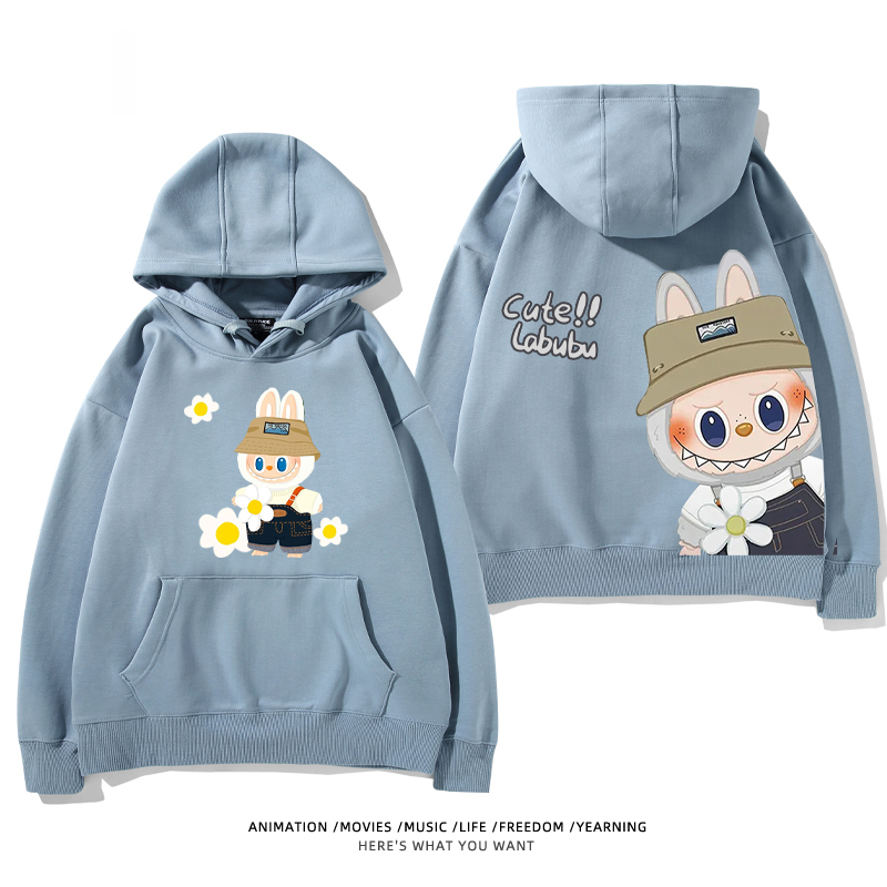 labubu新款 寬鬆百搭 秋冬款 寬鬆連帽衛衣