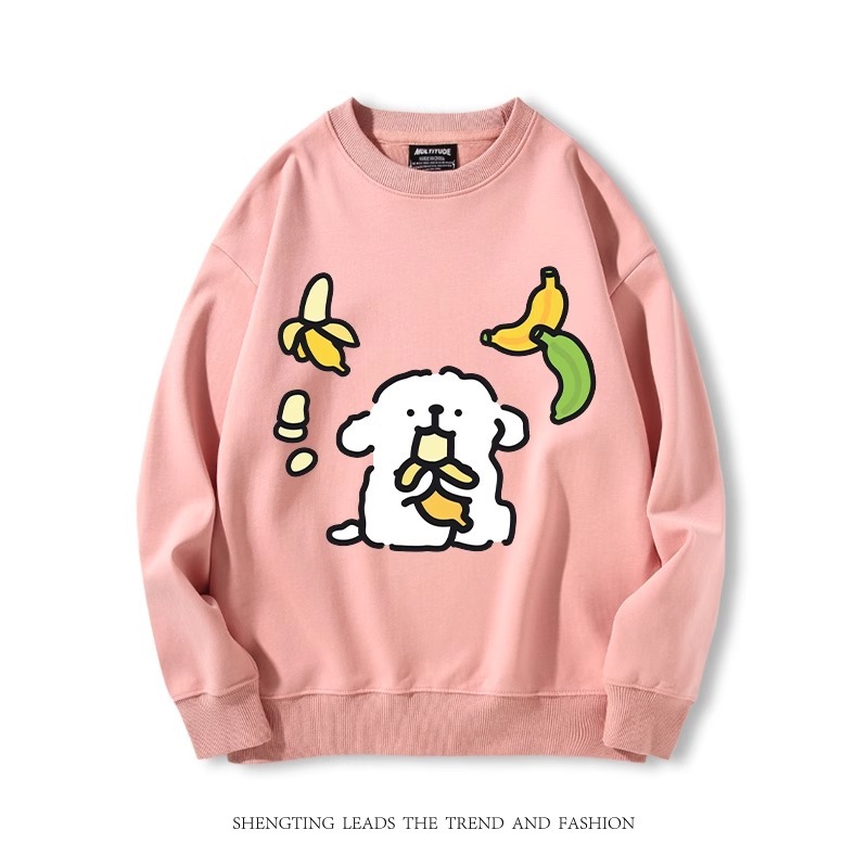 線條小狗 2024親子情侶裝 圓領長袖