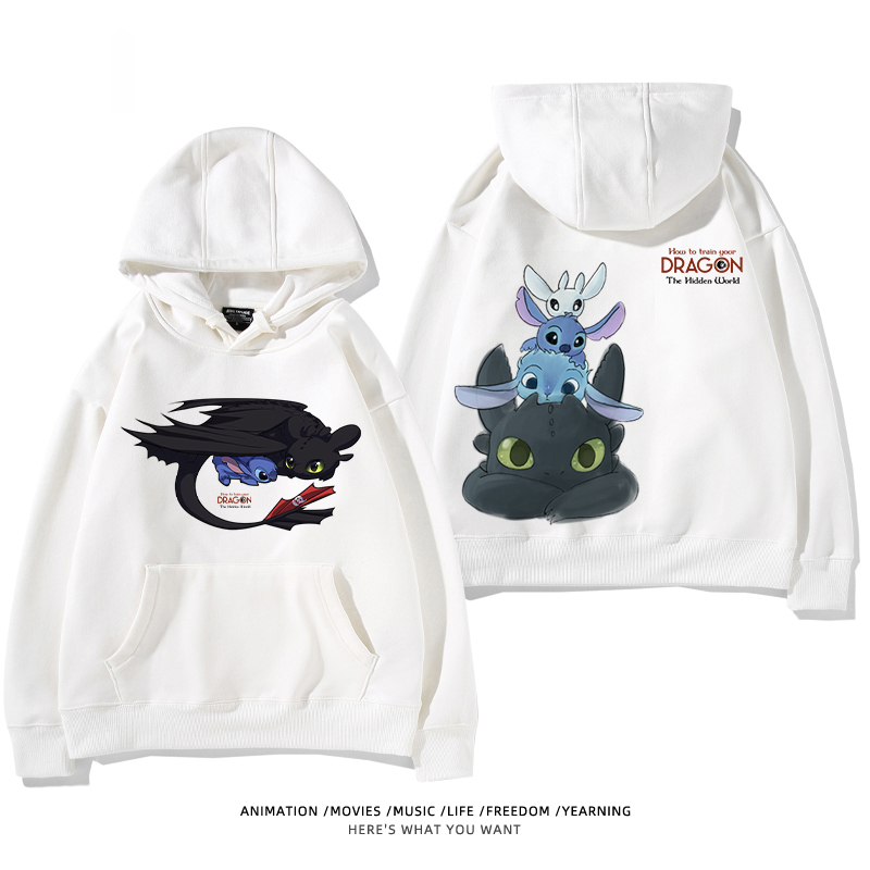 馴龍高手 聯名衛衣2024秋冬新款親子情侶裝薄絨款連帽衛衣