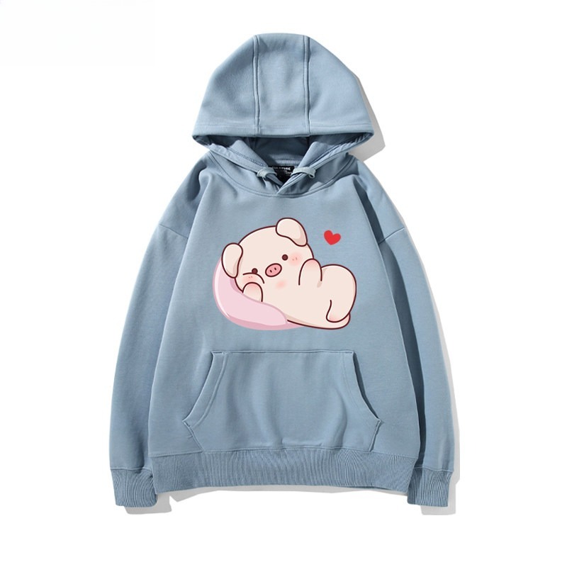 LULU豬 聯名衛衣新款 親子情侶裝連帽衛衣