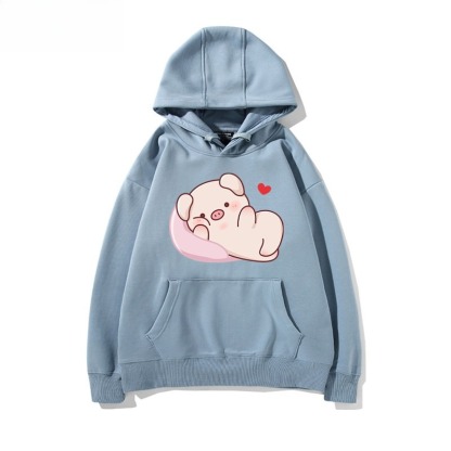 LULU豬 聯名衛衣新款 親子情侶裝連帽衛衣