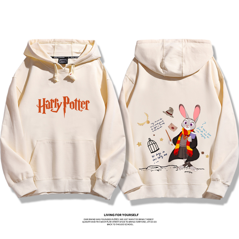 瘋狂動物城聯名衛衣2023秋冬新款親子情侶裝薄絨款連帽衛衣