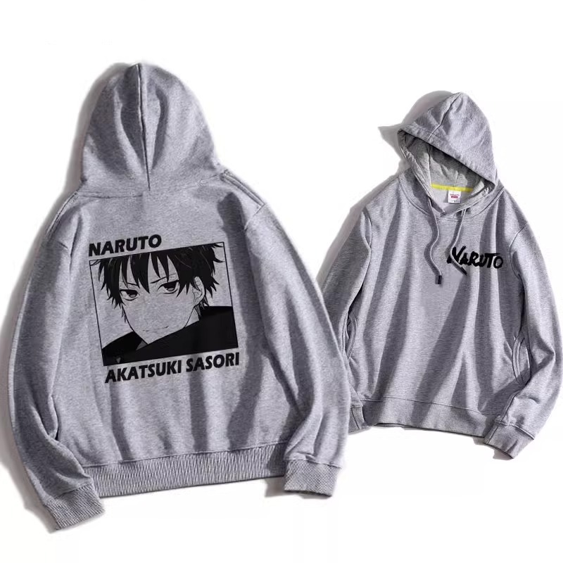 火影忍者聯名衛衣2024秋冬新款親子情侶裝薄絨款連帽衛衣