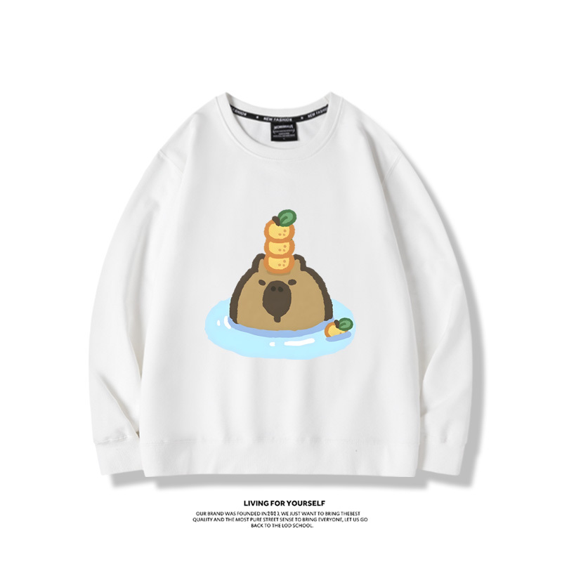 卡皮巴拉水豚2024親子情侶裝 圓領長袖