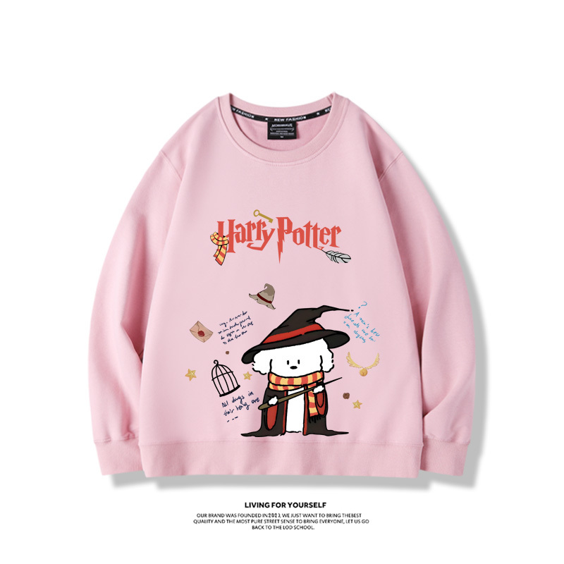 線條小狗2023親子情侶裝 圓領長袖