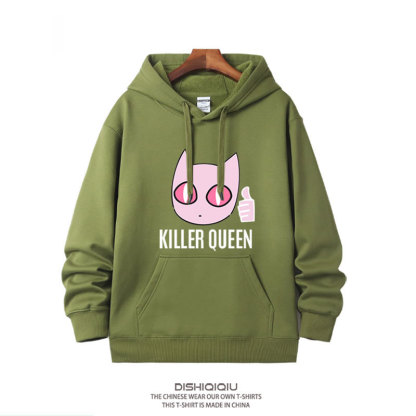 JOJO的奇妙冒險殺手皇后吉良吉影 2025秋冬新款親子情侶裝連帽衛衣