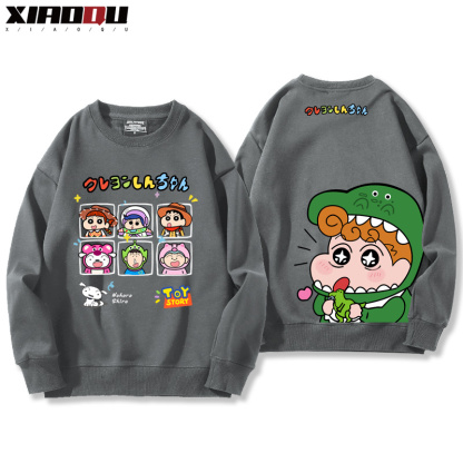 蠟筆小新聯名西遊記哈利波特玩具總動員小葵巴斯光年赫敏 2024親子情侶裝 圓領長袖