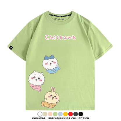 Chiikawa吉伊卡哇烏薩奇寶寶 親子情侶裝寬鬆短袖T