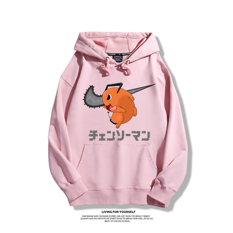 鏈鋸人波奇塔聯名衛衣2023秋冬新款親子情侶裝薄絨款連帽衛衣